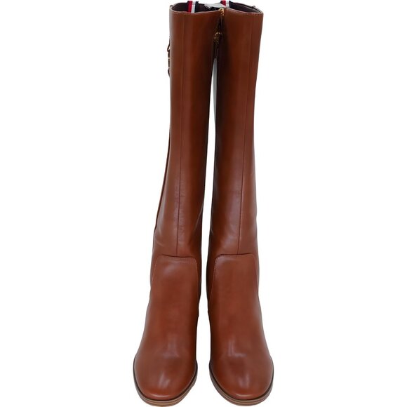 Tommy Hilfiger Ursy Tall Block Heel Boots Cognac Women's US 9.5M - Picture 5 of 6